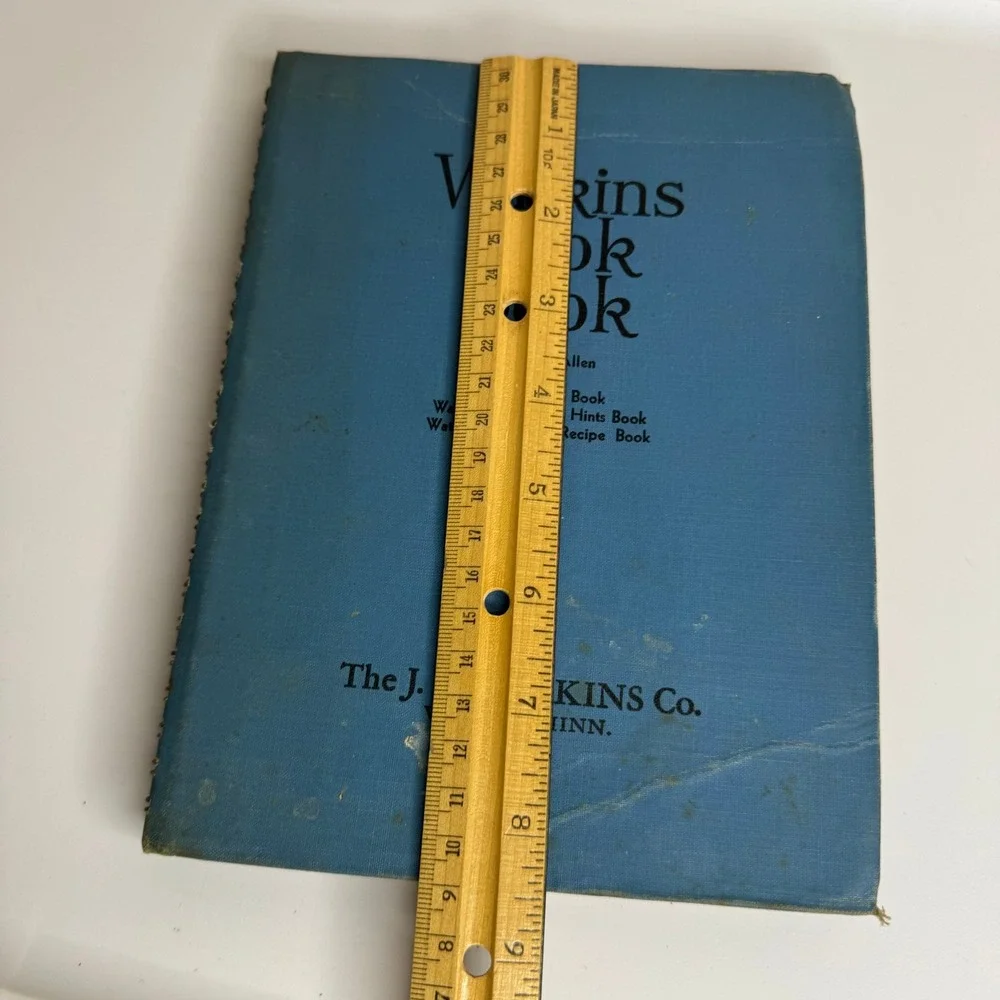 Vintage Watkins Cook Book by Elaine Allen J.R. Watkins Co. Blue Spiral Bound